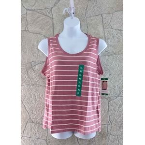 XL, Nautica Ladies' Sleeveless Top, Rose Stripe